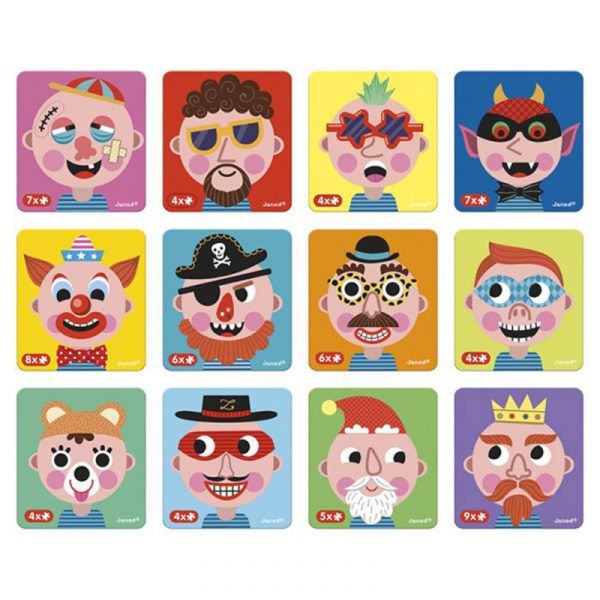Magneti' Book Caras Locas - Chicos - Janod