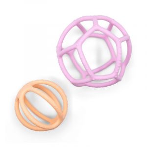 Pelotas Sensoriales de Silicona Rosa y Naranja