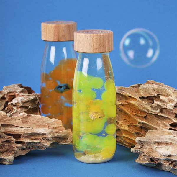 Petit Boum Sound Bottle Pufferfish - amarillo