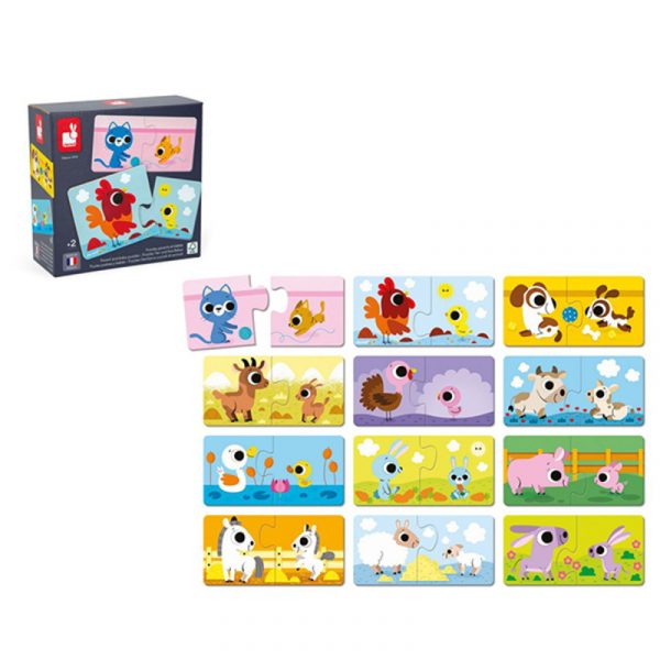 Puzzle Familias de Animales - Janod