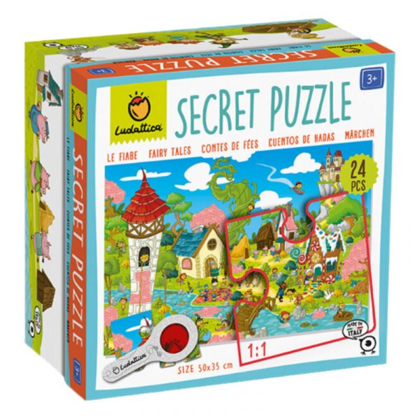 SECRET PUZZLE-CUENTO DE HADAS 24PCS +3 LUDATTICA