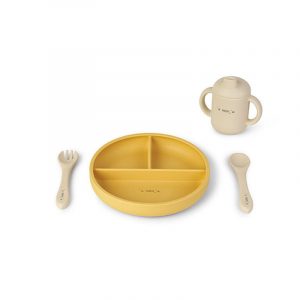 Set de Alimentación con Compartimentos Mostaza