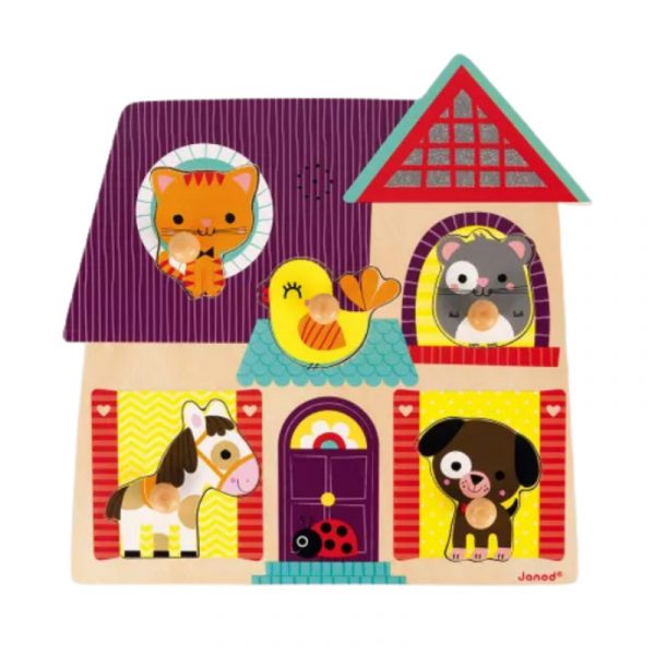 PUZZLE ENCAJABLE MUSICAL ¨MIS AMIGUITOS LOS ANIMALES¨ +18 JANOD