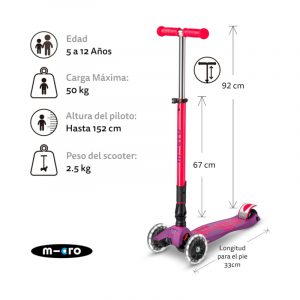 MICRO MAXI DELUXE PLEGABLE NEON LILA-ROSA +5-12