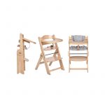 TRONA PLEGABLE NATURAL COJIN GRIS