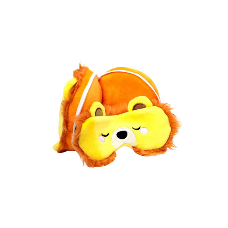 ALMOHADA DE VIAJE CON ANTIFAZ LEÓN