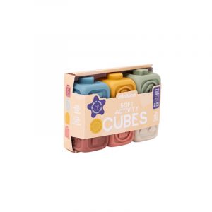 6 CUBOS APILABLES DE GOMA +6M SOFT ACTIVITY CUBES MINILAND