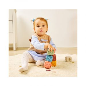 6 CUBOS APILABLES DE GOMA +6M SOFT ACTIVITY CUBES MINILAND