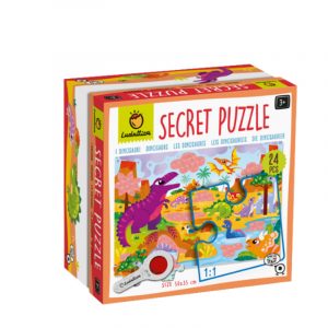 SECRET PUZZLE LOS DINOSAURIOS +3 24PCS