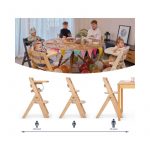 TRONA PLEGABLE NATURAL COJIN GRIS