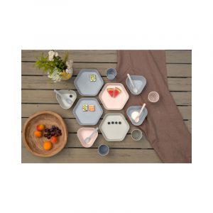 PLATE GEO GREY-BLUE