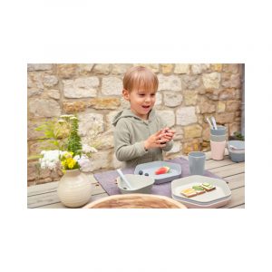 PLATE GEO WARM GREY
