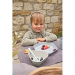 BOWL GEO WARM GREY