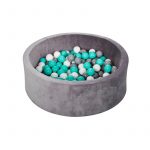 PISCINA DE BOLAS GRIS