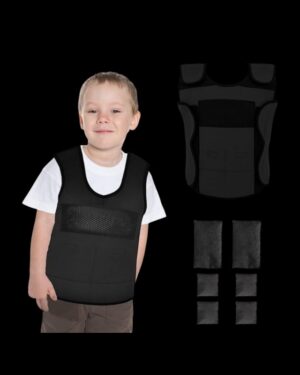 CHALECO LASTRADO SENSORIAL NEGRO
