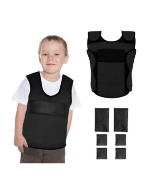 CHALECO LASTRADO SENSORIAL NEGRO