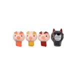MARIONETAS DE DEDO EL LOBO Y LOS TRES CERDITOS
