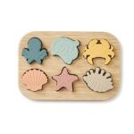 Puzzle Encajable de Figuras Marinas