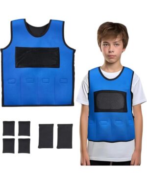 CHALECO LASTRADO SENSORIAL 6-7 AÑOS NEGRO