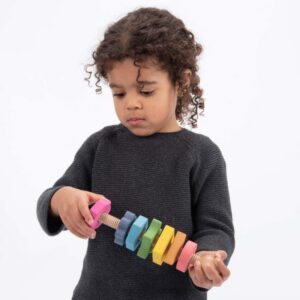 TICKIT GIRO DE FORMAS DE MADERA ARCO IRIS