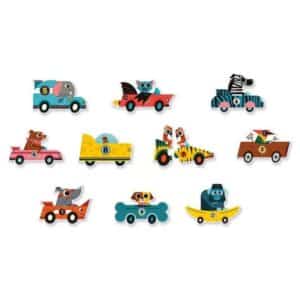 PUZZLE DUO COCHES DE CARRERAS